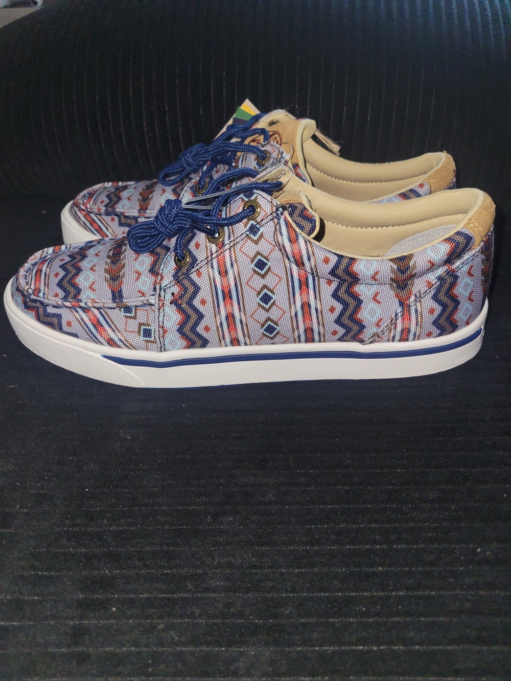 Twisted X Blue Multi-Patterned Casual Loafers